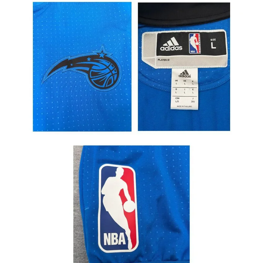 Adidas NBA Orlando Magic Track Jacket Mens Large Blue Conference Champs Patches